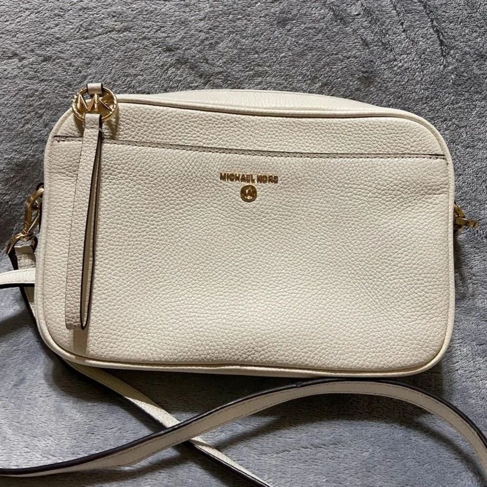 Michael Kors Jet Set Pebbled Leather Camera Crossbody Bag